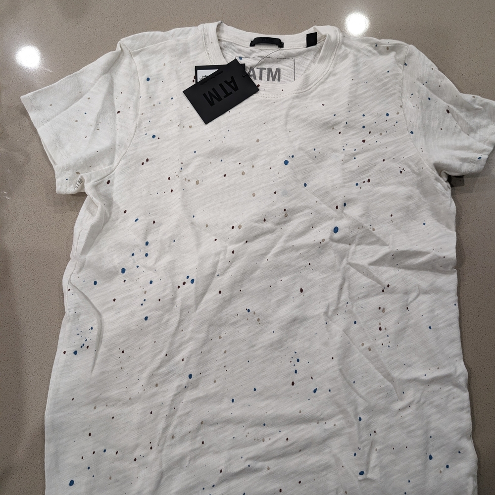 ATM Anthony Thomas Melillo White Speckled Tee